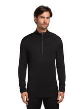 Icebreaker Underwear Thermo Long Sleeve Shirt 260 Tech Half-Zip - Merino Wool, fitted - 2024 black men's